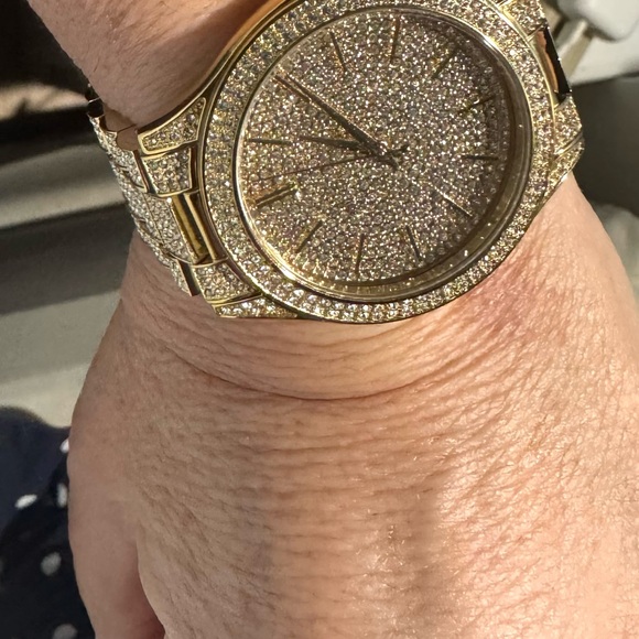 Like NEW! Michael Kors gold-tone “Slim Runway” Pave’ series! Originally $495!!! - Picture 10 of 10